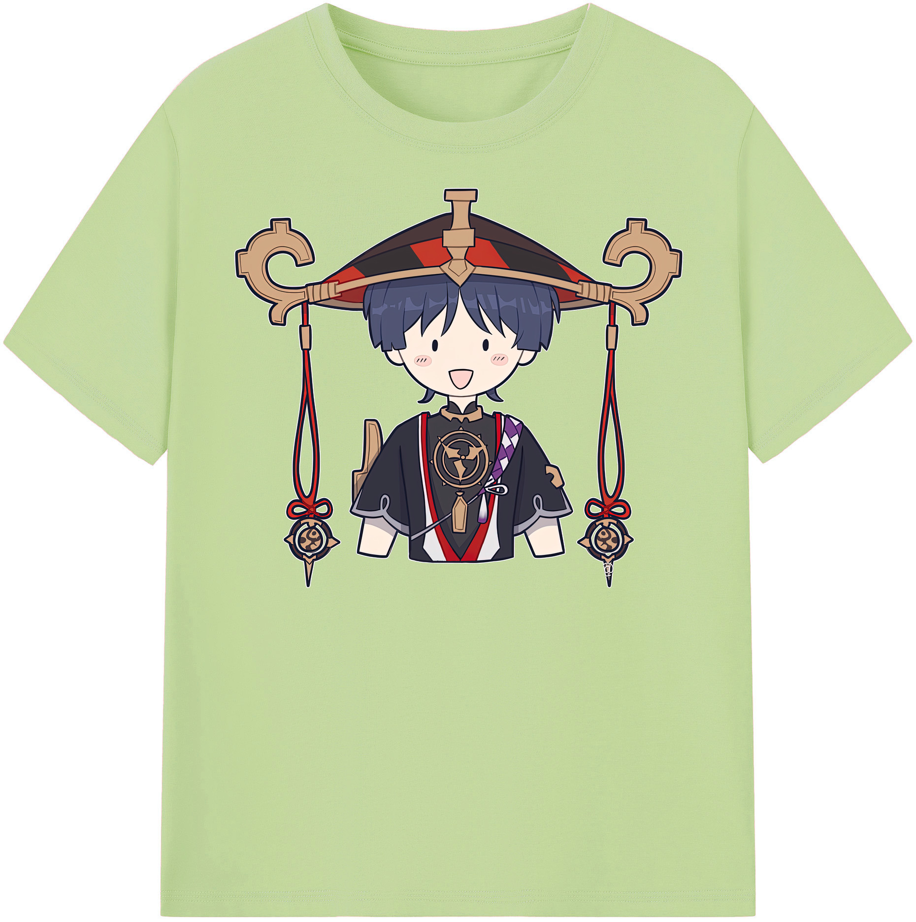 げんし神 さんペい genshin Sanpei 綿100％半袖Tシャツ（フロントプリント）
